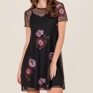 Francesca’s Black Floral Dress
